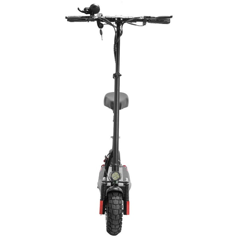 Front of electric scooter with light and key