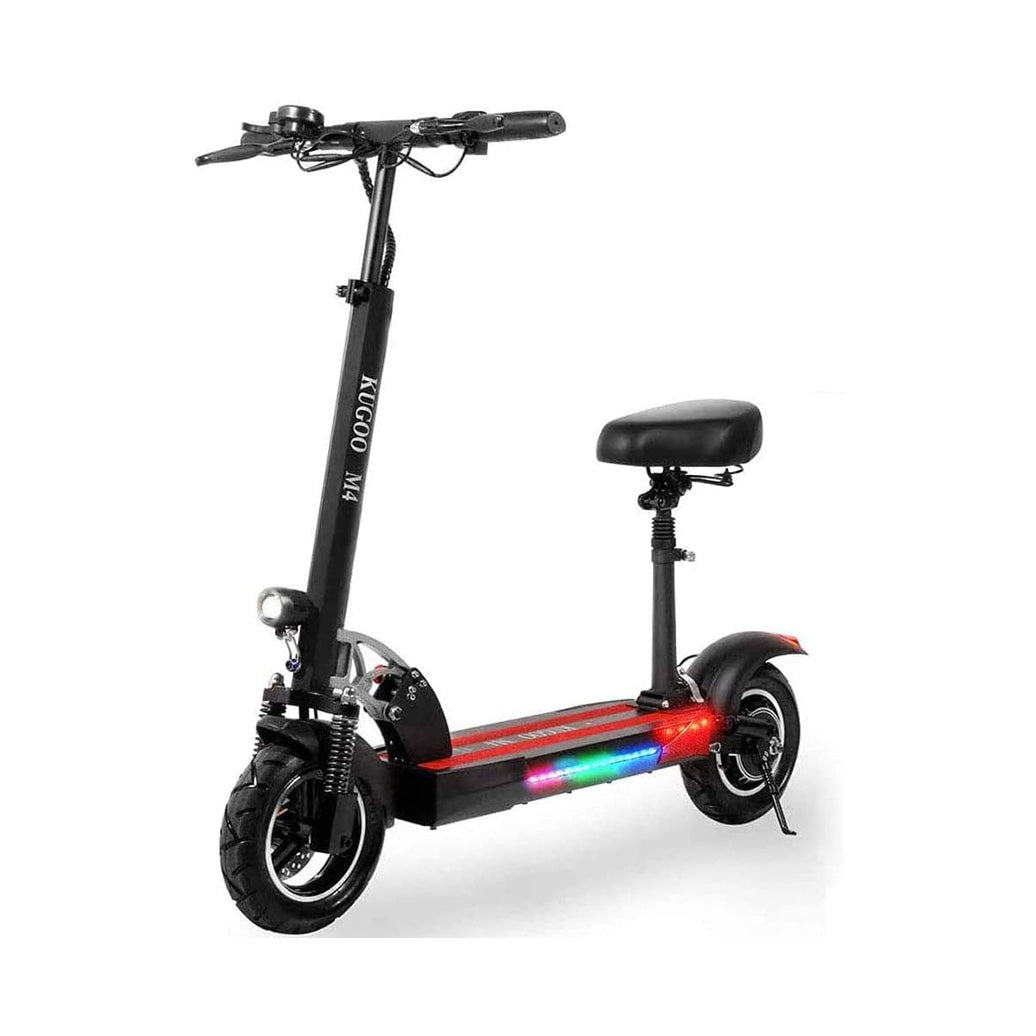 Kugoo Kirin M4 electric scooter with multi colourful side lights